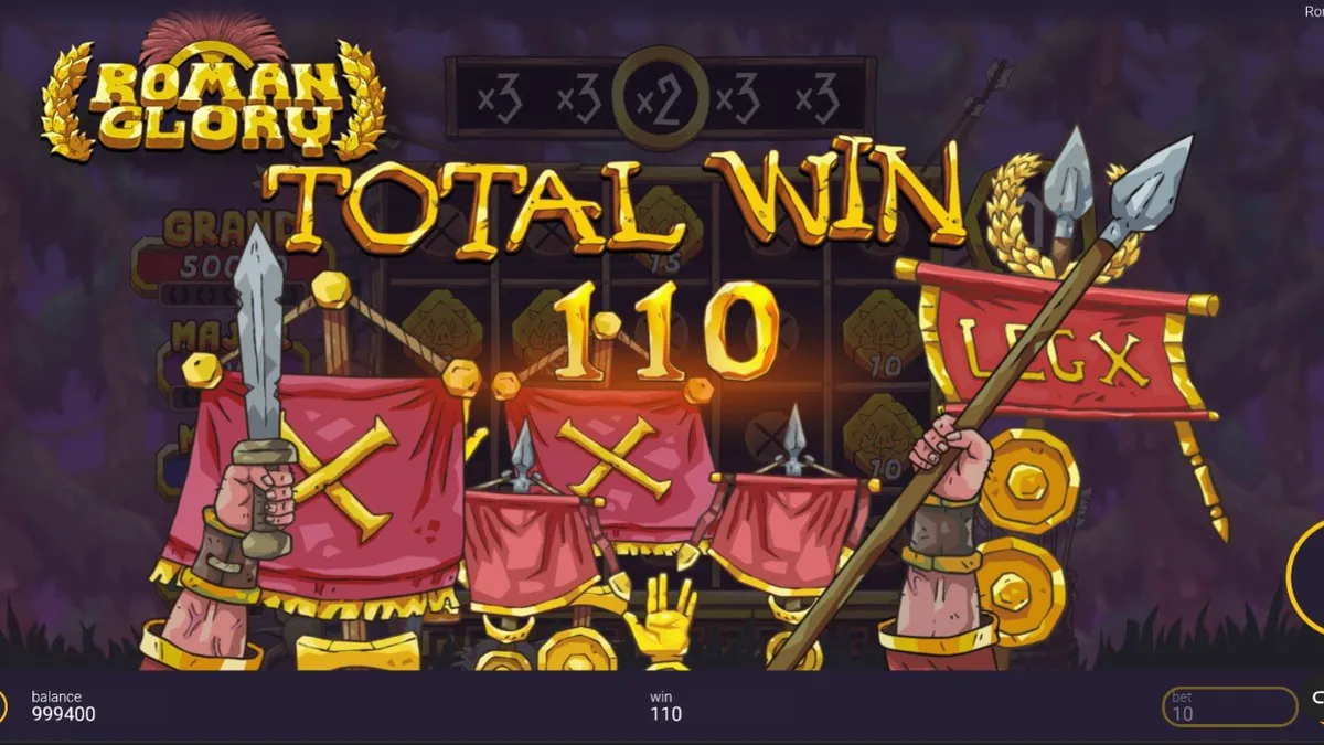 Roman Glory slot game interface